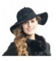 Fanny Lady's Wool Floppy Wide Brim Winter Felt Hat with Bow Sz-z0011 - Black - CC128LTJM9D
