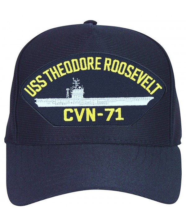 USS Theodore Roosevelt CVN-71 Ships Baseball Cap. Navy Blue. Made in USA - CI12O1R3N3V