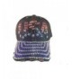 EZ Gifts American Flag Baseball Cap Hat Unisex Bling Rhinestones Jewels NEW - C0183MYWSLI