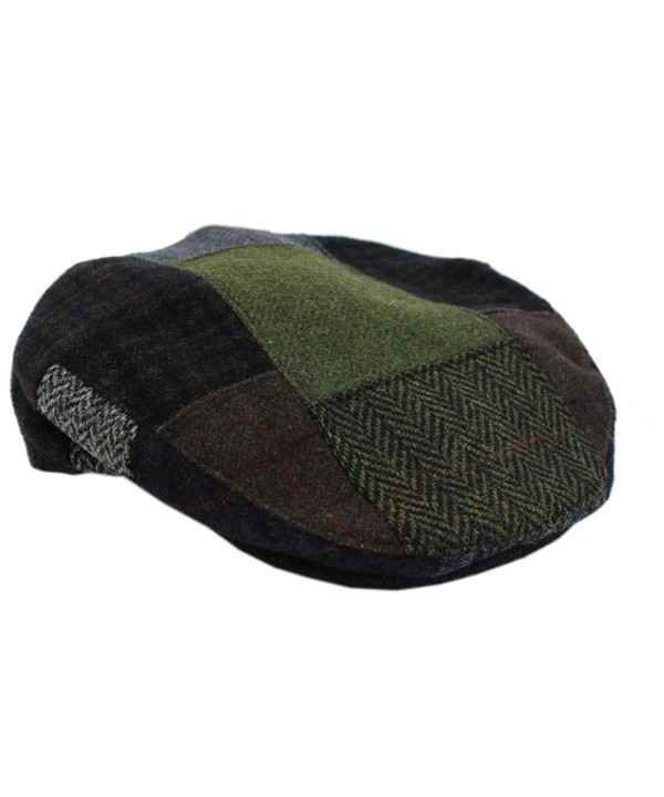 Mucros Patchwork Cap Earthtone Neutrals Tweed From Ireland Small - CS127MEIUHD