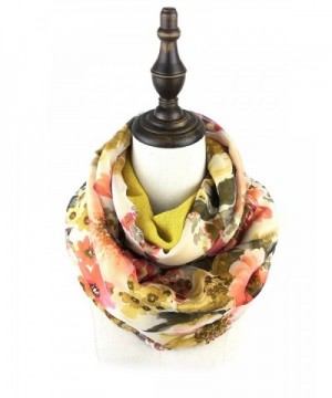 Bruceriver Women's Double Layer Reversible Circle loop Infinity Scarf - Golden Rod - C112G4787RH