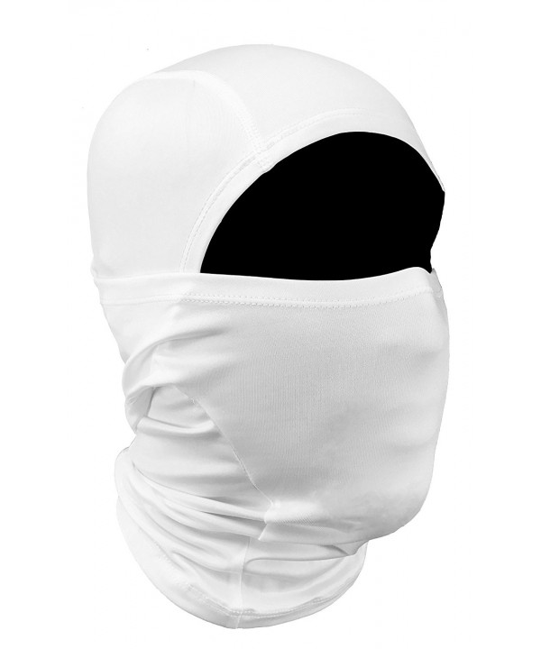 White Balaclava Ski Mask Cycling Motorcycle Riding CR12NVB0H8L