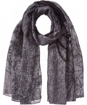 Desigual Women's Adhara Rectangle Foulard Scarf - Gray - CB17YLZ4A57