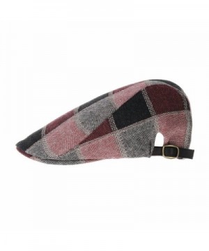 WITHMOONS LD3177 Checkered Stitched Newsboy