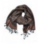 Floral Jacquard Scarf Women's Fashion Shawl Long Soft Accent Wrap - Floral - Brown - CK12MZ41QMV