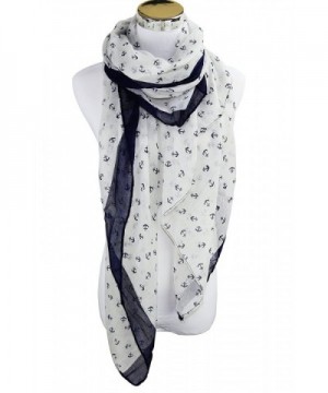 PANZ Navy Anchor Scarf - White - CR11XRBUWR7