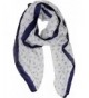 PANZ Navy Anchor Scarf White