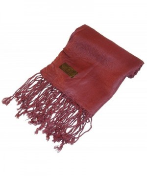 Kuldip Unisex Pashmina Scarf Shawl Wrap Throw Deep Burgundy - CY1130YIHEV