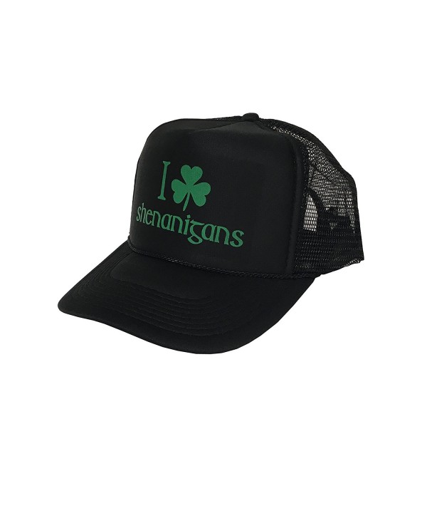 P&B I Shamrock Shenanigans- St Patrick's Day Campaign Adjustable Unisex Hat Cap - Black - C512O812WYH