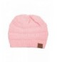 ScarvesMe C.C Trendy Warm Chunky Soft Stretch Cable Knit Beanie - Pale Pink - C012KV5FW9T