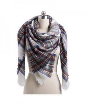 Blanket Scarf Women Large Cashmere Scarf Plaid Winter Scarf Luxury Wrap Shawl&iexcl&shy - Red - CD186YH9398