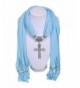 Wishcart Jewelry Scarf Cross Pendant Necklace Women Scarves - CP12G9VNFDJ