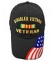 Disabled VIETNAM Veteran Baseball Cap Black Hat American Flag Army Marine Navy - CY17Z54IK55