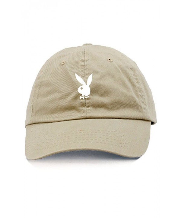 Playboy Bunny Unstructured Dad Hat-Stone - CP12ODRAD4X