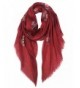 GERINLY Geometric Embroidery Shawl Scarf Womens Special Occasions Gift - Wine - C91800L07ZN