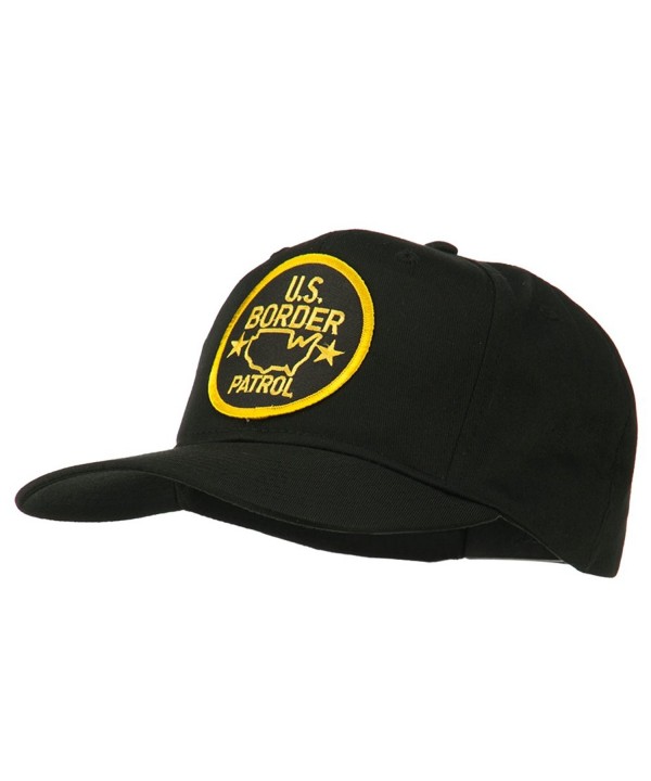 US Border Patrol Embroidered Patch Cap - Black - CB11RNPRKSR