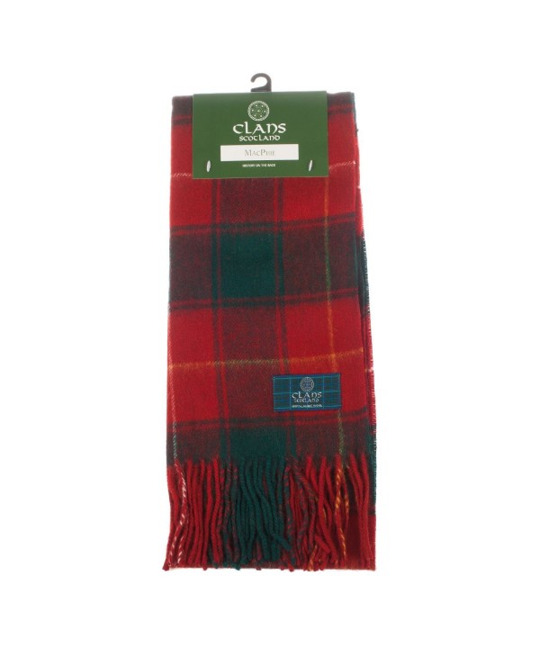 Clans Of Scotland Pure New Wool Scottish Tartan Scarf Macphie (One Size) - CY123H45CXH