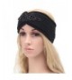 PHOTNO Women Bohemia Diamond Knitting Headband Handmade Keep Warm Hairband - Black - CE12MDUURJF