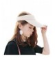 RICHTOER Wide Brim UV Protection Visor Sun Hat With Adjustable Strap Open-Top Peaked Flat Hat - Beige - CJ185OAMX8K