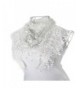 HP95(TM) Lace Tassel Sheer Burntout Floral Print Triangle Mantilla Scarf Shawl - White - C8122V2I9XL