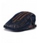 VOBOOM Men's Denim Ivy Solid Newsboy Hat Beret Cabbie Cap - Dark Blue - CO12LH2RTI7