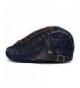 VOBOOM Denim Solid Newsboy Cabbie in Men's Newsboy Caps