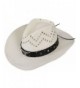 EPGW Men / Women's Western Cowboy Straw Hat with Shapeable Brim - Ivory_bull - CM12HXHKAIZ