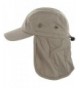 DealStock Fishing Cap with Ear and Neck Flap Cover - Outdoor Sun Protection - Khaki - C111VTKVPUB