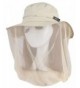 Camo Coll Women's Outdoor UPF 50+ Sun Hat with Mesh Face Mask - Light Khaki - C51213SYCNF