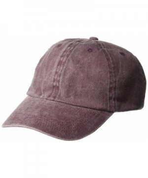 NYC Underground Women's Mineral Washed Baseball Cap - Burgundy - CR184CI8D7X