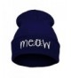 Lavany Winter Knit MEOW Beanie Hat And Snapback Men And Women Hiphop Caps - Navy - C9187HYCOOC