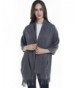 Niaiwei Extra Large Womens Long Cashmere Wool Winter Shawl Wrap- Solid Color 78 27 inch - Gray - C5186YR8XNX