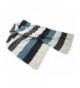 Striped Scarf Long 100% Lambswool 72" x 15" - Grey/Teal - CF17YHZ9WES