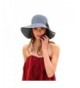 Kekolin Womens Straw Hat Floppy Foldable Roll up Beach Cap Sun Hat - Blue - CC180GE8Y8I