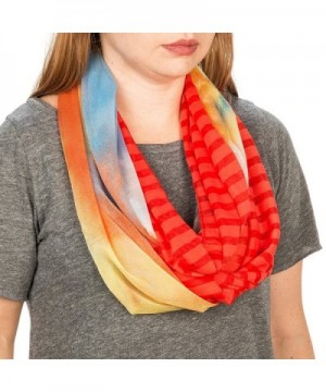 Stripe Tie Dye Infinity Scarf Orange