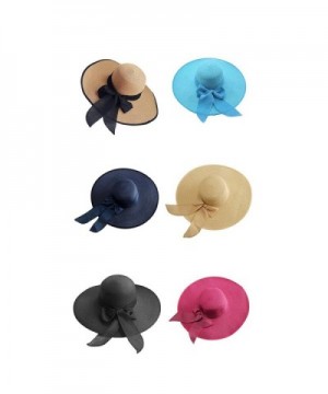 iShine Womens Bowknot Foldable Coffee in Women's Sun Hats