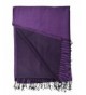 Pashmina Double Sided Shawl Purple in Wraps & Pashminas