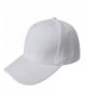 Voberry Men Womens Adjustable Twill Cotton Super Cool Summer Outdoor Canvas Baseball Cap - White - CM12DZJHKYX