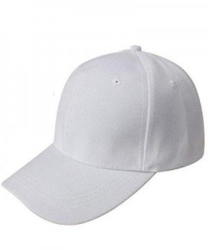 Voberry Men Womens Adjustable Twill Cotton Super Cool Summer Outdoor Canvas Baseball Cap - White - CM12DZJHKYX