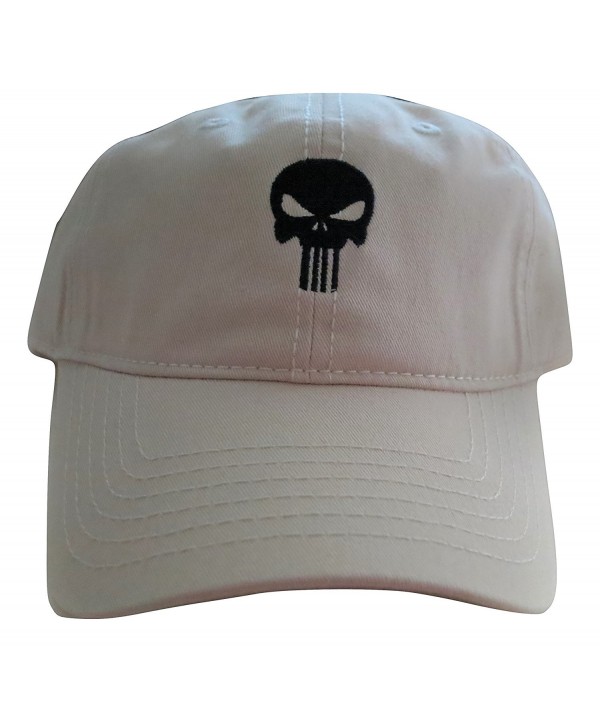 TrendyLuz Punisher Skull Tactical Morale Baseball Cap Hat - Tan With Black Punisher - CT1864MRZI7