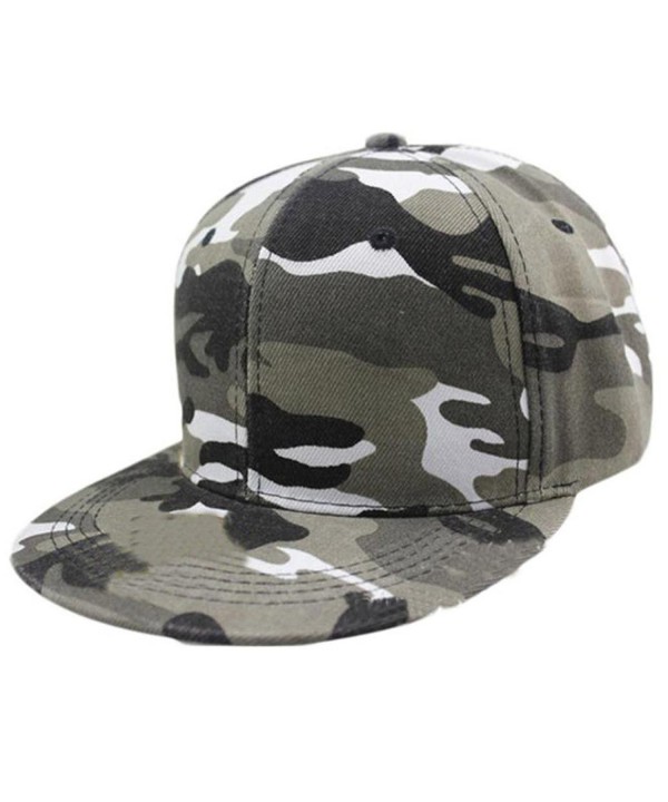 Kemilove Men Women Camouflage Baseball Cap Hip Hop Dance Hat Cap - Grey - CO12IFRTGUV