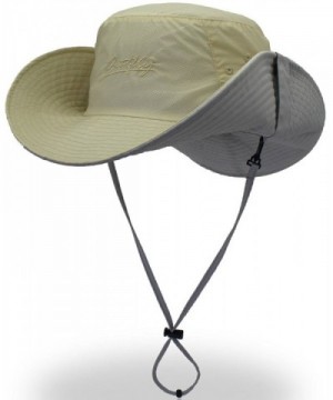 YOYEAH Outdoor UPF 50+ boonie Hat Sun Hat Fishing Hats - Khaki - C8184DXRGSL