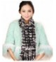 URSFUR Wide Rex Rabbit Fur Scarf Multicolor - Black Frost - C511MD1D8YL