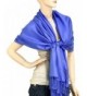 Falari Women's Soft Solid Color Pashmina Shawl Wrap Scarf 80" X 27" - Royal Blue - CT11PJIWQQB