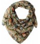 D&Y Women's Vintage Floral Square Scarf - Mint - CW12NSTFRCI