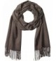 PURE STYLE Girlfriends Women's Super Soft- Elegant- Fringed Scarf Pashmina Shawl Vers - Grey - CI12N8SS2D2