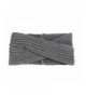 Wiipu Knitted Twisted Headband Ear Warmer Head Wrap Headband (N1288) - Dark Gray - CG120P3T2TN