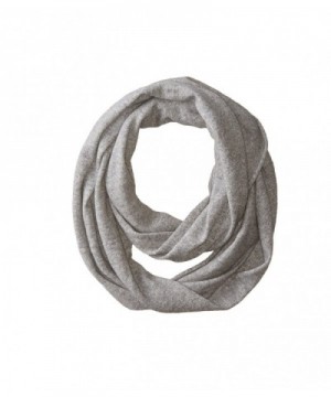 bela.nyc Women's Cashmere Solid Infinity Scarf - Light Grey Heather - CQ11WZYPST9