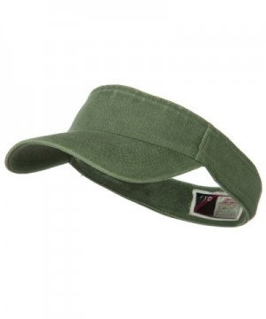 Washed Pigment Dyed Cotton Twill Flex Sun Visor - Olive Green W38S31F - CL110PN2DCH