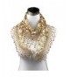 Bolayu Lace Tassel Sheer Floral Triangle Mantilla Scarf Chiffon Printed Silk Soft Shawl Scarf - Coffee - CQ12O3J7SI1